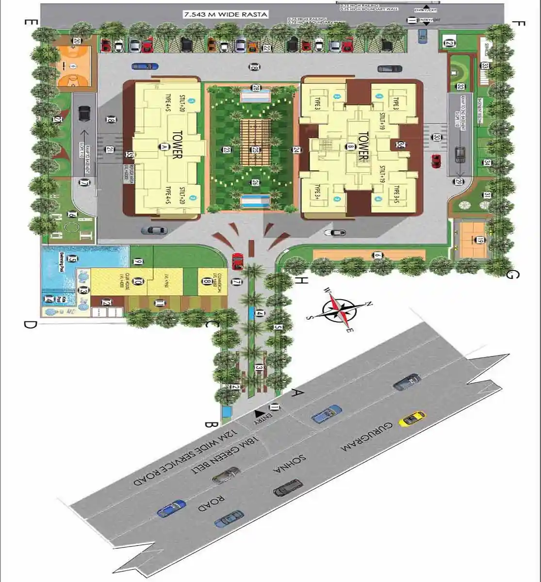 Antriksh Central Avenue Site Plan